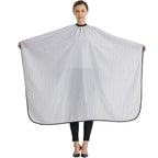 Professional Salon Cape Polyester Barber cape Hair Cut Cape,57”x66.8”,Black and White Stripes,C250023B-L