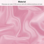 Lirex Satin Pillowcase for Hair and Skin, Super Soft and Cooling Similar to Silk，2 Pack King Size 20"X 40" Pillow Cases with Envelope Closure, Gifts for Women Men, Sakura Pink