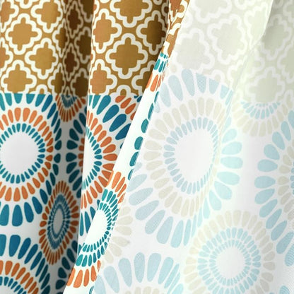 Lush Decor Bohemian Stripe Window Curtain Panels, Pair 52" W x 108" L Turquoise - Image 5