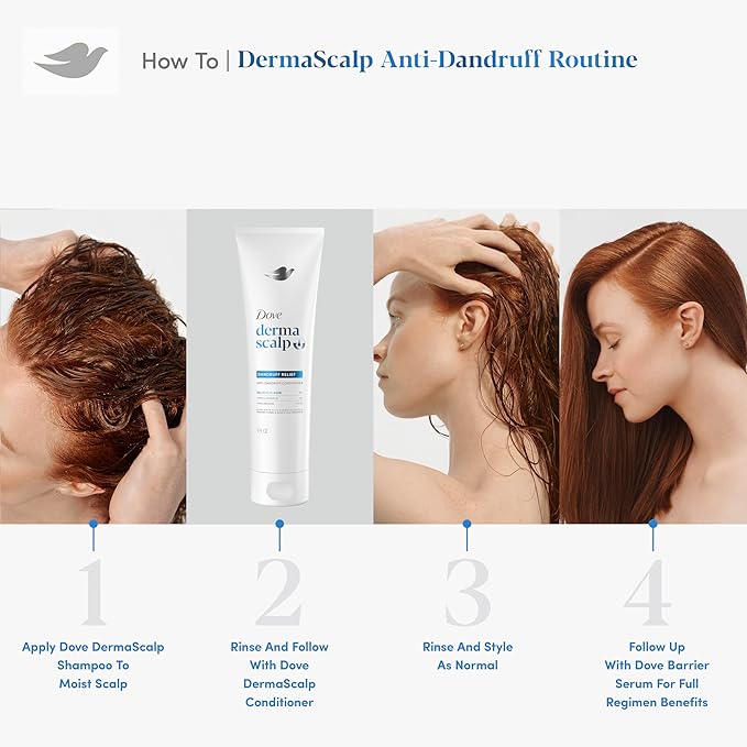 Dove Derma Scalp Dandruff Relief Conditioner 1 ct with Salicylic Acid, Lamellar Serum and Niacinamide for Removing Flakes & Boosting Hair Resilience 9 oz