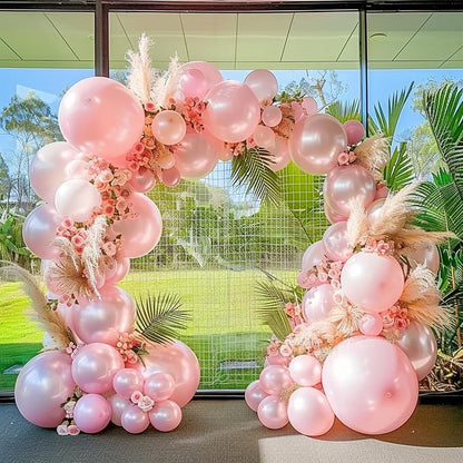 Double Stuffed Pearl Dusty Pink Balloon Garland Arch Kit | 18/12/10/5inch by Unknown