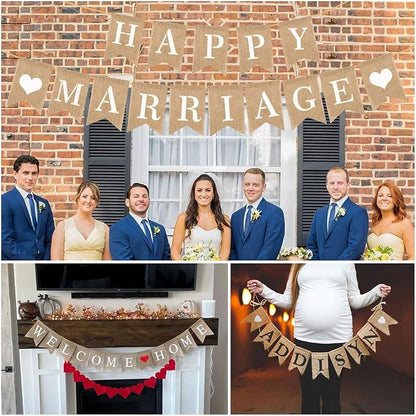 15pcs Blank Customizable Burlap Banner Set - Image 6