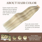 GOO GOO Tape in Hair Extensions Human Hair, 17A/60A Ash Blonde Highlighted Platinum Blonde, 22inch 50g 20pcs, Skin Weft Seamless Invisible, Silky Straight with Thick Ends, Remy Human Hair