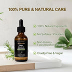 Rosemary Oil for Hair Growth with Biotin - Natural Hair Growth Serum for Thicker Hair, Anti-Hair Loss & Thinning Hair Treatment, Organic Scalp Stimulating Oil for Men & Women (2 fl.oz)