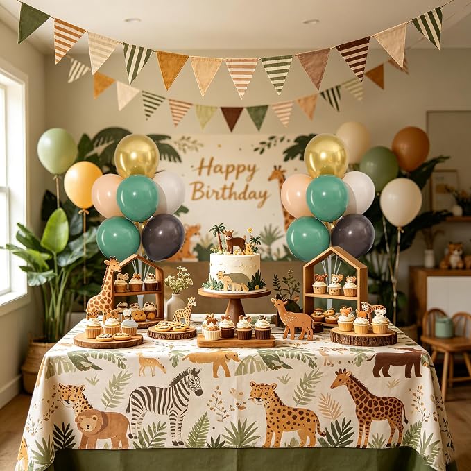 4 Sets Sage Green Brown Balloons Stand - Image 4