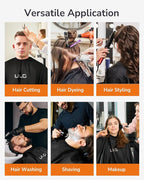 ULG Professional Hair Cutting Cape with Neck Duster Brush Waterproof Extra Large Size Salon Barber Cape Haircut Cape for Men