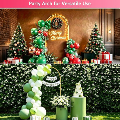 6.6 FT Metal Arch Backdrop Stand, Party Balloon Arch Stand | Dustproof caps - Image 7