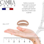 Camila Paris CP3078 French Hair Clip for Women, Beige, Girls Hair Claw Clip Jaw Fashion Durable and Styling Hair Accessories for Women, Luxury Ladies Strong Hold No Slip Grip Clamp, Made in France