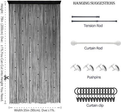 Beaded Curtain Door String Curtains - Image 2