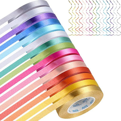 Shappy 15 Rolls Curling Ribbon 1/5" Wide x 11 Yards Total 165 Yards Balloon by Shappy