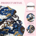 Boho Headbands for Women, 6 Pack Wide Non-Slip Stretchy Hair Bands for Yoga, Workout, Running, Fashion Hair Accessories for Women's Hair（Shape 2）