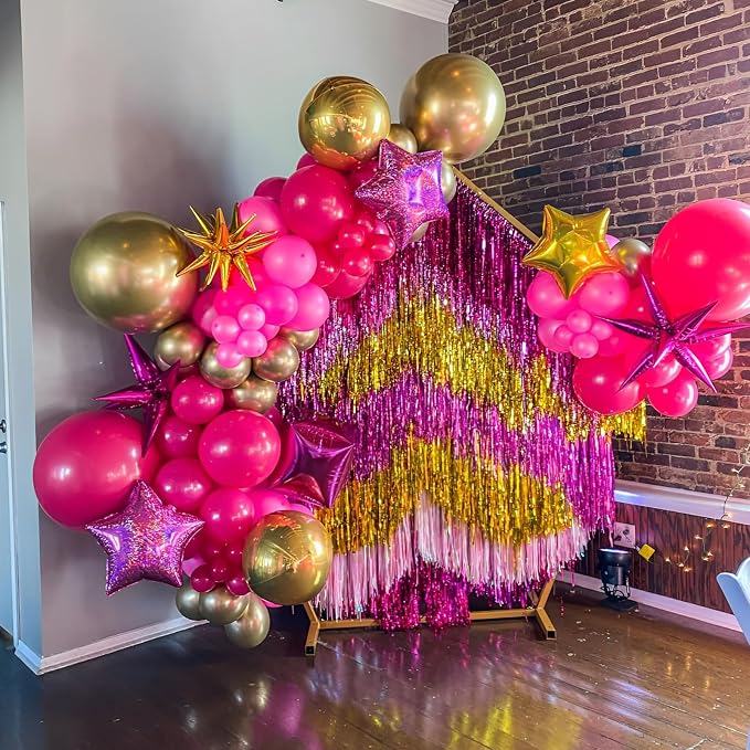 Voircoloria 90pcs Hot Pink Balloons Garland Arch Kit, 18 12 10 5 Inch | - Image 6