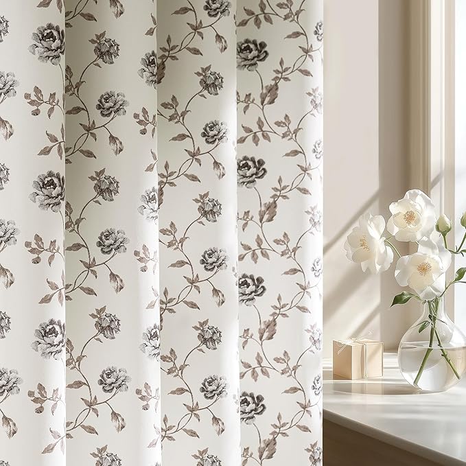 Beauoop Floral 100% Blackout Curtains by Beauoop