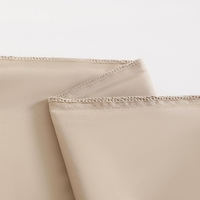 NTBAY 2 Pack Satin Standard Pillowcases for Hair and Skin, Luxurious and Silky Pillow Cases with Envelope Closure, 20x26 Inches, Taupe