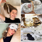 LilySilk Silk Hair Scrunchie, 100% Mulberry Silk, No Damage, Elastic Silk ponytail Holder, Silvergrey, 1 Count