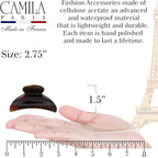 Camila Paris MP3 French Hair Clip for Women, Girls Hair Claw Jaw. Tortoise Shell Fashion Durable and Styling Hair Accessories for Women, No Spring Grip Link System, Strong Hold No Slip, Made in France