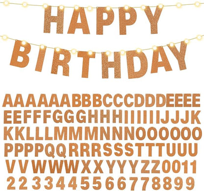 TaoBary 112 Pcs DIY Letter Kit Glitter Customizable Banner Letters Include 107 by TaoBary