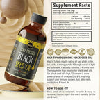 MAJU Black Seed Oil - 3 Times Thymoquinone, Cold-Pressed, 100% Turkish Black Cumin Seed Oil, Liquid Pure Blackseed, Glass Bottle, 8 oz