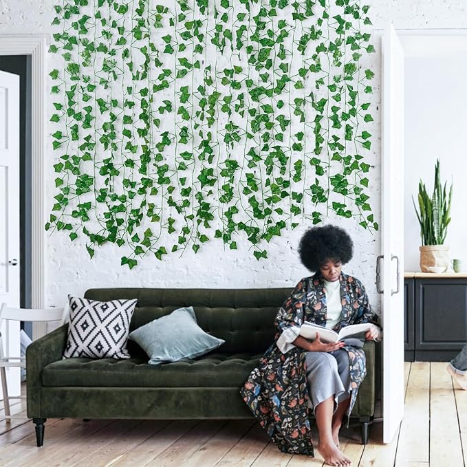 Freyalife Fake Vines for Room Decor Aesthetic Artificial Plant Ivy Leaves - Image 4