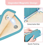 Hair Tools Travel Bag Karsyon Heat Resistant Mat Case Hot Tools Straightener, Curling Iron,Hair Dryers,Haircare Accessories Travel Essentials for Women 2 in 1 Organizer Bags(Teal)