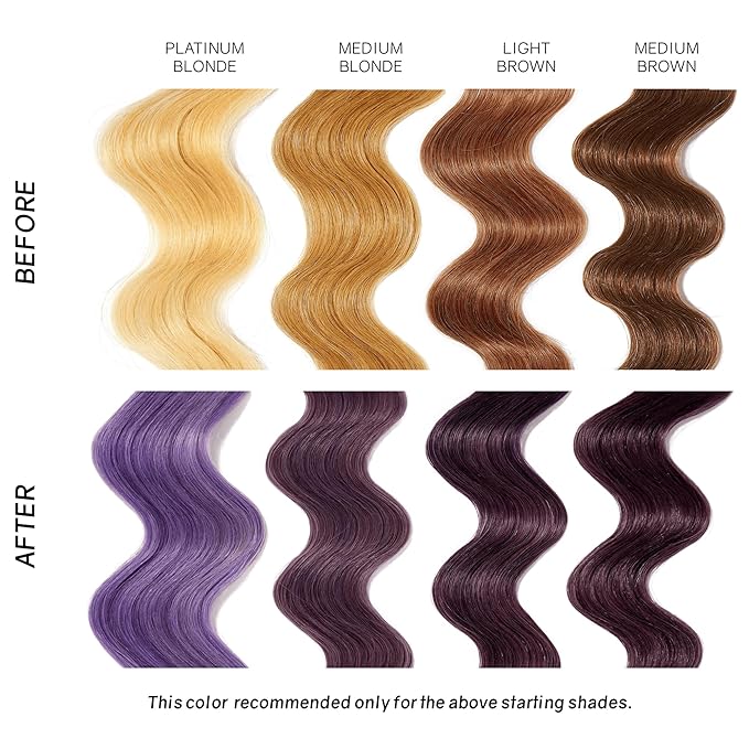 Overtone Semi Permanent Hair Color Conditioner, Vibrant Purple, 8 oz, Nourishing, Damage-Free, Color Depositing Mask for All Hair Types with Shea Butter & Coconut Oil, Vegan & Cruelty-Free