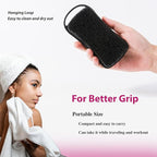 2 PC Silicone Body Scrubber, 2 in 1 Exfoliating Shower Bath Scrubber, Soft Silicone Loofah for Sensitive Skin, Shower Hair Scalp Massager, Easy to Clean, Lather Well (Black&Purple)