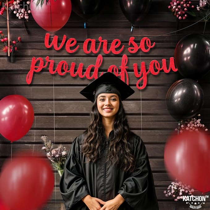 KatchOn Felt We are So Proud of You Banner 8 Feet | No DIY, Congratulations - Image 7
