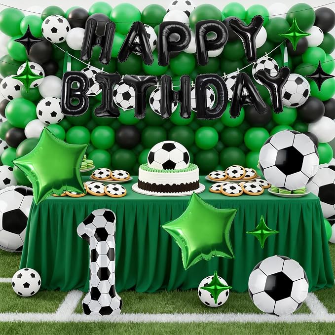 40 Inch Soccer Number 1 Balloon Set, Soccer Birthday Party Decorations | Sports - Image 3