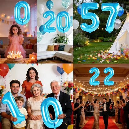 40 Inch Number 57 Balloons for 57th Birthday Party Decorations, 0-100 Jewelry - Image 7