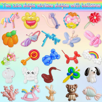 LXZFCRG Long Balloons with Pump, Premium Latex Twisting Balloons animal kit - Image 5