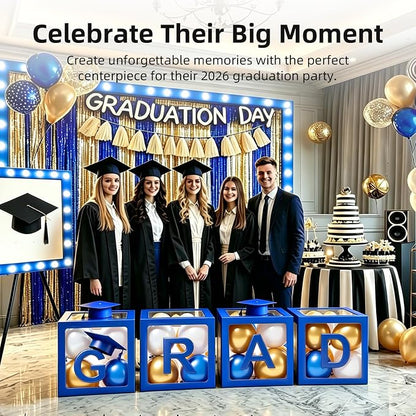 2026 Graduation Party Decoration Black Balloon Boxes - Image 2