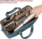 NISHEL Hair Tools Travel Carrying Bag, Portable Hair Air Wrap Dryer Case, Hair Dryer/Curling Iron/Airstraight Attachment Organizer, Lake-Blue