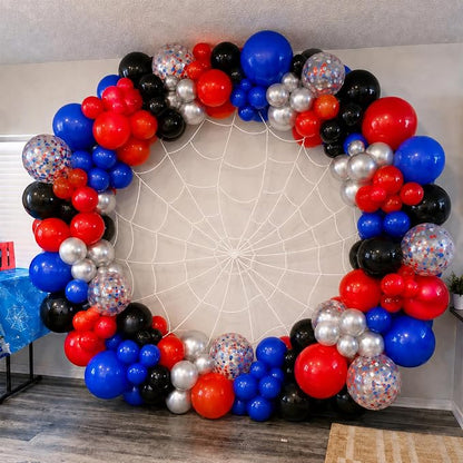 Red Blue Silver Balloons - Image 8