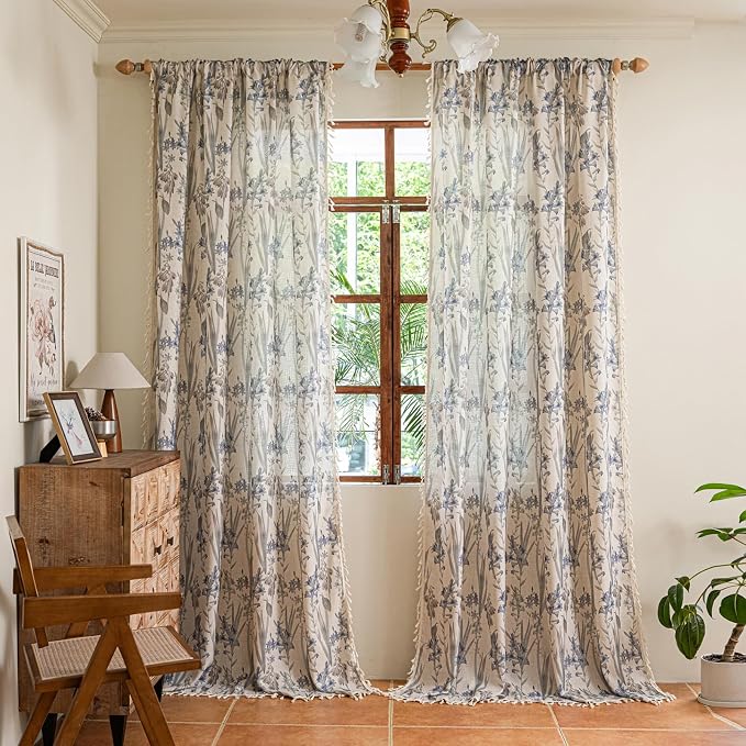 ENJOYBRIDAL Floral 84 Inch Curtains - Image 4