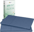 CALIFORNIA DESIGN DEN Luxuriously Soft Hotel Quality 600 Thread Count, 100% Cotton Set of 2 Cases, Crisp & Cool Pillow Cases King Size, Set of 2, Fits King Pillows (Dark Blue)