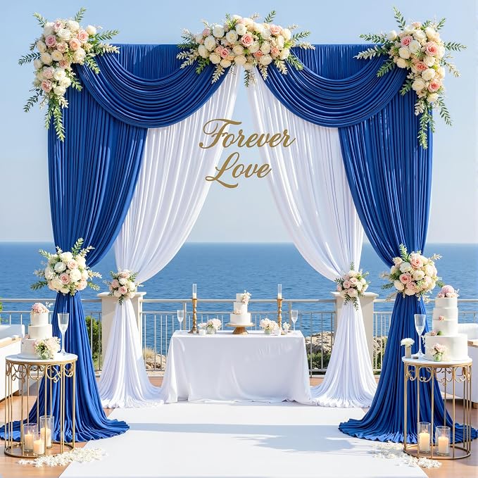 10ft×12ft Wrinkle Free Royal Blue Backdrop Curtain - Image 7