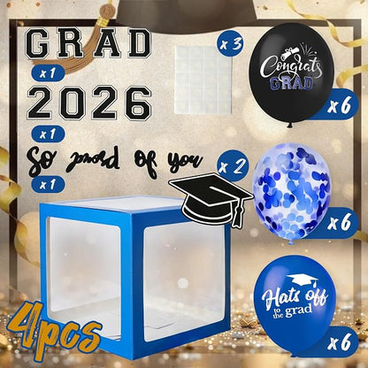 2026 Graduation Decorations 4 Grad Balloon Boxes - Image 3