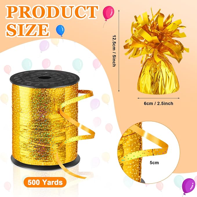 Yunsailing 25 Pcs Heavy Metallic Balloon Weights - Image 3