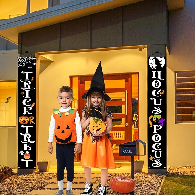 Olanrun Hanging Halloween Door Decorations, 70-inch Front Door Banner Decor - Image 7