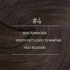 RUNATURE Brown Hair Extensions Clip Ins, 22 Inch Clip in Hair Extensions Real Human Hair, Remy Human Hair Clip in Extensions, Long Straight Hair for Women, Add Length, 120g 7pcs #4 Chocolate Brown