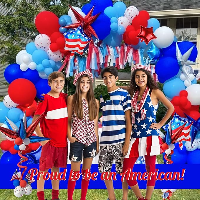 Red White and Blue Balloon Garland Kit - Image 7