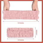 Chuangdi 3 Pieces Spa Headband for Women Facial Makeup Headband Soft Terry Cloth Hairband for Washing Face Mask Spa Shower Gifts(Pink, Milky-White, Dark Grey)