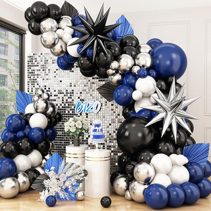 Navy Blue Black Balloon Arch Kit, Balloon Garland by BTZO