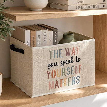 Inspirational Mental Health Classroom Storage Basket - Image 3