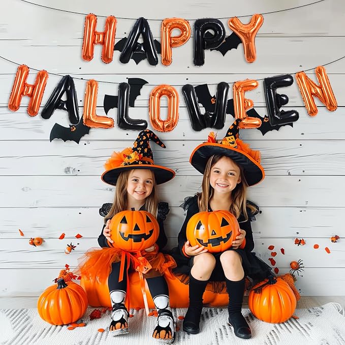 TONIFUL 16 Inch Happy Halloween Balloons Banner - Image 5