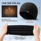 Skull Cap Helmet Liner, Winter Thermal Cycling Cap for Men & Women, Lightweight Cycling Hat for Biking Running Outdoor Work