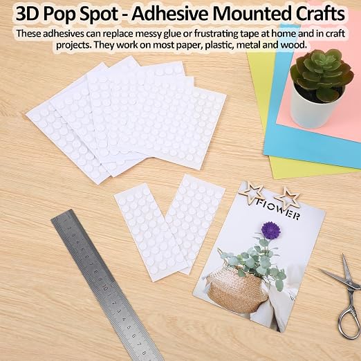10 Sheet Foam Dots Double-Sided 1000 Pcs Round Adhesive 3D Craft Foam Tape - Image 4