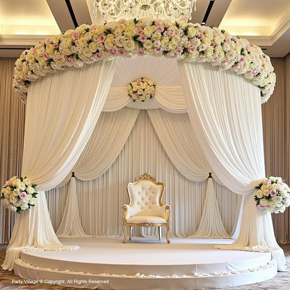 60ft×12ft White Backdrop Curtain - Image 7