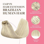 GOO GOO Clip in Hair Extensions Real Human Hair, Remy Human Hair Extensions Clip ins for Women, Natural Human Hair, 16inch 150g 9Pcs, 17A/60A Ash Blonde Highlighted Platinum Blonde