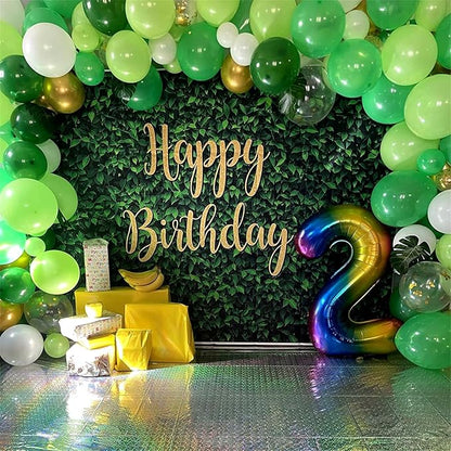 Green Gold Balloons Set, Dark Green Pearl Lime Green Metallic Gold White - Image 9